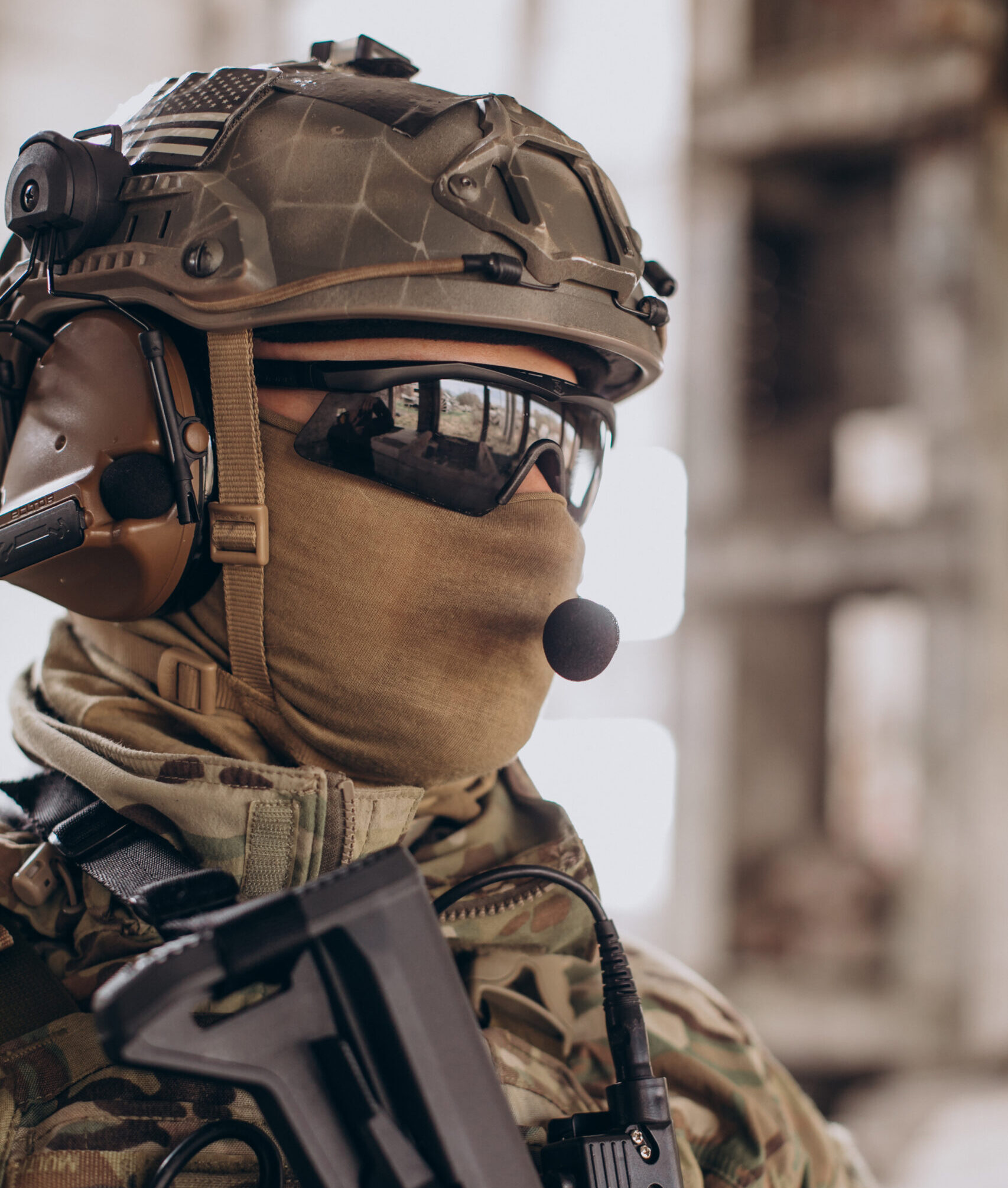 Army soldiers fighting with guns and defending their country